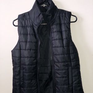 Black puffer vest